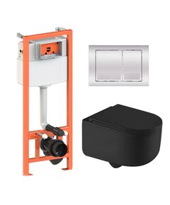 Унитаз Qtap Taurus Ultra Quiet с инсталляцией 4в1, Chrome, фото  | SNABZHENIE.com.ua