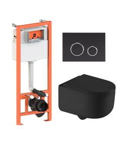 Комплект унітазу Qtap Taurus Ultra Quiet з інсталяцією 4в1 Чорний матовий, фото  | SNABZHENIE.com.ua