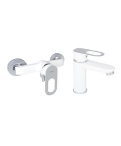 Набір змішувачів Latwa 001 та Latwa 010 Білий &ndash; стиль та якість, фото  | SNABZHENIE.com.ua