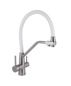 Змішувач для кухні Lidz Aria 020F3 з гнучким виливом та підключенням для води, фото  | SNABZHENIE.com.ua