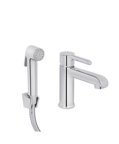 Смеситель для раковини Qtap Grand з гігієнічним душем QTGRA272CRM45670 Хром, фото  | SNABZHENIE.com.ua