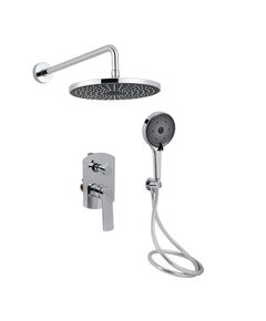 Душова система Qtap Slavonice прихованого монтажу на два споживача QTSLA113CRM45898 Хром, фото  | SNABZHENIE.com.ua