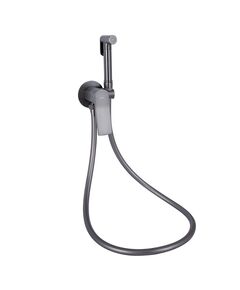 Набір для гігієнічного душа Qtap Slavonice, округлий, Gunmetal Black PVD, фото  | SNABZHENIE.com.ua