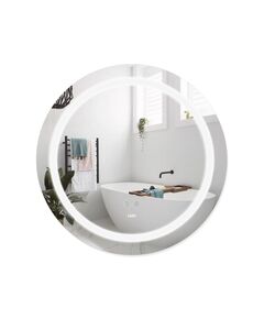 Зеркало Lidz Aria R600 LED Touch, антизапотівання, диммер, регулятор яскравості, фото  | SNABZHENIE.com.ua