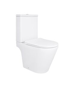 Унітаз напольний Qtap Dove Rimless безободковий з сидінням Soft-close БІЛИЙ, фото  | SNABZHENIE.com.ua