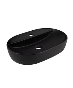 Раковина-чаша Qtap Scorpio 610x400x120, матовий чорний, фото  | SNABZHENIE.com.ua