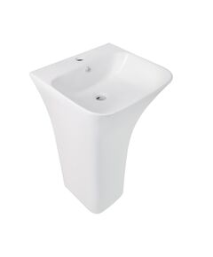 Раковина напольная моноблок Qtap Crow 450x435x835 белая, фото  | SNABZHENIE.com.ua