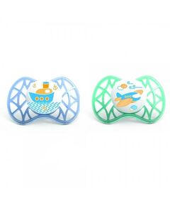 Пустушка Nuvita Air 6міс+, ортодонтична, 2шт, блакитний/зелений, фото  | SNABZHENIE.com.ua