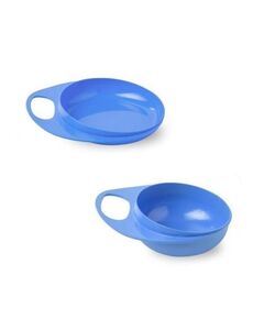 Дитяча тарілка Nuvita глибока і дрібна, 6міс+, 2шт, синій, фото  | SNABZHENIE.com.ua