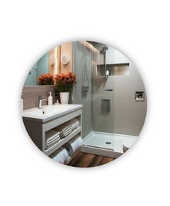 Зеркало Qtap Taurus R800 LED, антизапотівання, диммер, регуляція кольору 3000-6500K, фото  | SNABZHENIE.com.ua