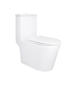 Унітаз-моноблок Qtap Kolibri Ultra Quiet безободковий з сидінням Soft-close, білий, фото  | SNABZHENIE.com.ua