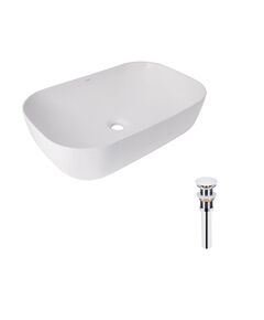 Комплект Qtap Robin: Раковина 610x400 мм Білий + Донний клапан PU02, фото  | SNABZHENIE.com.ua