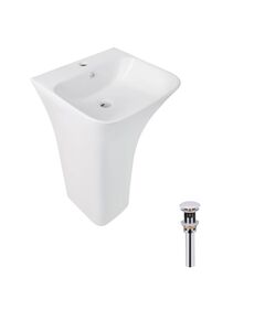 Комплект Qtap Crow: Раковина напольная 450x435x835 мм + Донный клапан, фото  | SNABZHENIE.com.ua