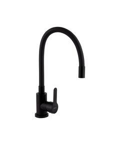 Змішувач для кухні Brinex Pure 015F3 з гнучким виливом Black Matt, фото  | SNABZHENIE.com.ua