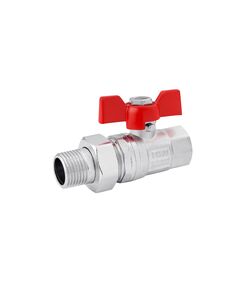 Кран-американка шаровой прямой Karro Standart+ 1/2 ВН PN40, никель, фото  | SNABZHENIE.com.ua