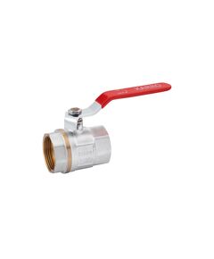 Кран шаровий Karro Standart 1 1/4 ВВ PN30, нікельований, з ручкою, фото  | SNABZHENIE.com.ua