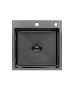 Кухонная мойка Kroner KRP Schwarze 5050HM PVD 3,0/1,0 мм, фото  | SNABZHENIE.com.ua