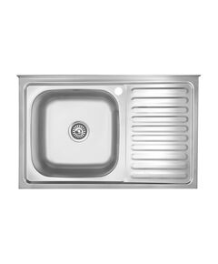 Накладна кухонна мийка Kroner KRP Satin 5080L (0,8 мм), фото  | SNABZHENIE.com.ua