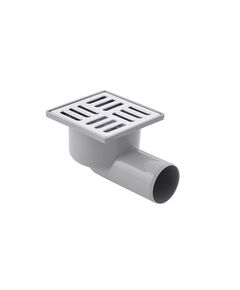 Трап ANIplast 50 мм з горизонтальним випуском, нержавіюча решітка 10х10 см, фото  | SNABZHENIE.com.ua
