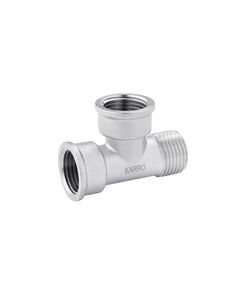 Тройник Karro 1/2 ВВН нікельований KR-3213 для водопостачання, фото  | SNABZHENIE.com.ua