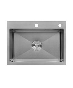 Кухонна мийка Kroner KRP Geb&uuml;rstet 5843HM (3.0/1.0 мм), фото  | SNABZHENIE.com.ua