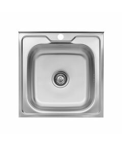 Кухонна мийка накладна Kroner KRP Satin 5050 (0,6 мм), фото  | SNABZHENIE.com.ua