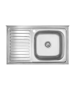 Накладна кухонна мийка Kroner KRP Satin 5080R (0,8 мм), фото  | SNABZHENIE.com.ua