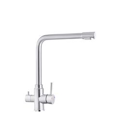 Смеситель для кухни Kroner KRP, нержавеющая сталь классический с фильтром ESG038, фото  | SNABZHENIE.com.ua