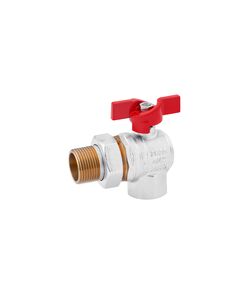 Кран-американка угловой шаровой Karro Standart+ 3/4 ВН PN40, никель, фото  | SNABZHENIE.com.ua