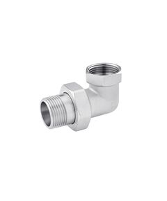 Сгон-американка угловая Karro 1 ВН никелированная KR-3103, фото  | SNABZHENIE.com.ua