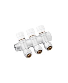 Коллектор Karro 3 выхода 3/4 x16 ВН никелированный, фото  | SNABZHENIE.com.ua