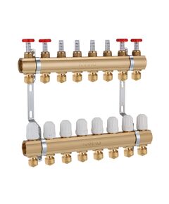 Колектор Karro 8 виходів з євроконусами, латунний KR-1010, фото  | SNABZHENIE.com.ua