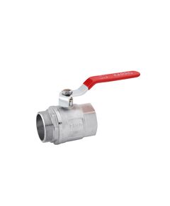 Кран шаровий Karro Standart+ 2 ВН PN40, нікельований, з ручкою, фото  | SNABZHENIE.com.ua