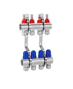 Колектор Karro 4 виходи з євроконусами, хромований KR-20160, фото  | SNABZHENIE.com.ua