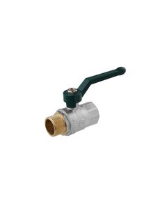 Кран шаровий STA LB 3/4 ВН PN40 з зеленою ручкою, нікельований, фото  | SNABZHENIE.com.ua