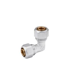 Коліно металопластикове Karro 20x20 KR-0631, нікельоване, фото  | SNABZHENIE.com.ua