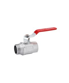 Кран шаровий Karro Standart+ 1 ВН PN40, ручка, никельований, для води, фото  | SNABZHENIE.com.ua