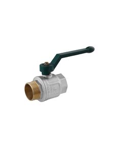 Кран шаровий STA LB 1 1/2 ВН PN40 з зеленою ручкою, нікельований, фото  | SNABZHENIE.com.ua