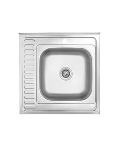 Кухонна мийка Kroner KRP Dekor 6060R накладна (0,6 мм), фото  | SNABZHENIE.com.ua