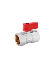 Кран шаровий Karro Standart 1/2 ВВ Mini PN30, никельований, ручка, фото  | SNABZHENIE.com.ua