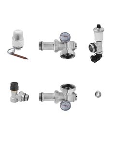Смесительный узел для коллектора в сборе STA 1" угловой, никелированный , фото  | SNABZHENIE.com.ua
