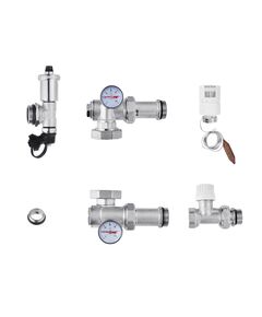 Смесительный узел для коллектора в сборе STA 1" прямой, никелированный , фото  | SNABZHENIE.com.ua