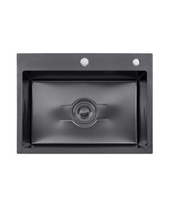 Кухонна мийка Kroner Derby KRP PVD 5843HM (2,5/0,5 мм), фото  | SNABZHENIE.com.ua