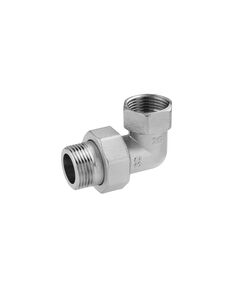 Сгон-американка кутова посилена LexLine 1 ВН нікельована НК0806-Вн, фото  | SNABZHENIE.com.ua