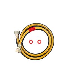 Шланг газовий Nikiforov 1/2 ВВ 120 см з металевими гайками, чорний, фото  | SNABZHENIE.com.ua