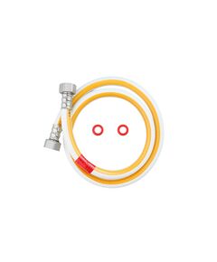 Газовий шланг Nikiforov 1/2 ВВ, 150 см, з металевими гайками, білий, фото  | SNABZHENIE.com.ua