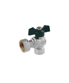 Кран шаровий куточковий STA LB 1/2 НН PN40 з накидною гайкою, нікельований, фото  | SNABZHENIE.com.ua