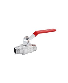 Кран шаровий Karro Standart+ 1/2 НН PN40, нікельований, з ручкою, фото  | SNABZHENIE.com.ua