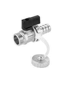 Сливний кран Karro 1/2 нікельований KR-11074 для водопостачання, фото  | SNABZHENIE.com.ua