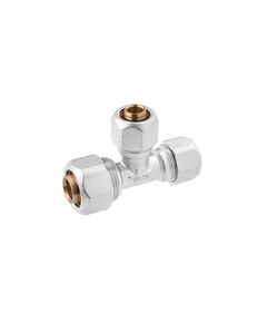 Тройник металлопластиковый Karro 20x20x16 мм никелированный, фото  | SNABZHENIE.com.ua